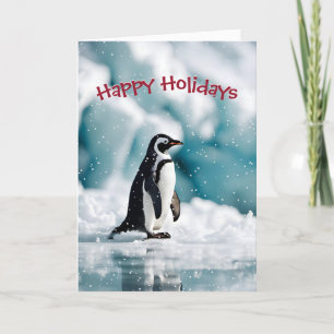 Cartes Pour Fêtes Annuelles Penguin de Noël sur Iceberg