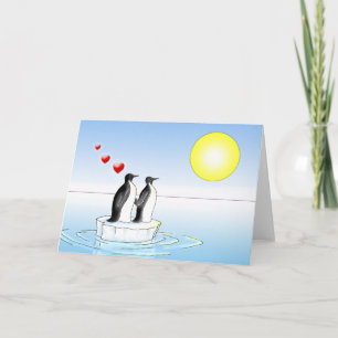 Cartes Pour Fêtes Annuelles penguin valentine