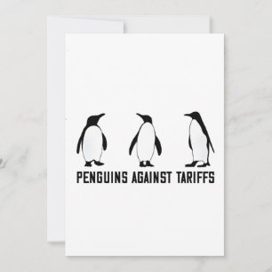 Cartes Pour Fêtes Annuelles Penguins contre les tarifs douaniers Anti Trump Ta