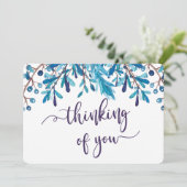 Cartes Pour Fêtes Annuelles pense à vous condoléances endeuillé perte aimé (Debout devant)