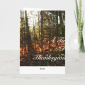 Cartes Pour Fêtes Annuelles Pensée à vous ce thanksgiving (Dos)