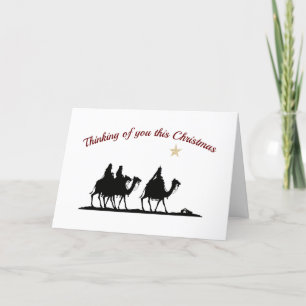 Cartes Pour Fêtes Annuelles PENSÉE À VOUS   Trois Magi   Noël