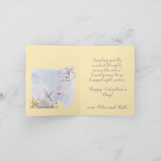 Cartes Pour Fêtes Annuelles Pensées douces de vous (Intérieur)