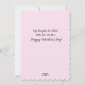 Cartes Pour Fêtes Annuelles Pensées remplies d'amour mignon cochon rose Valent (Dos)