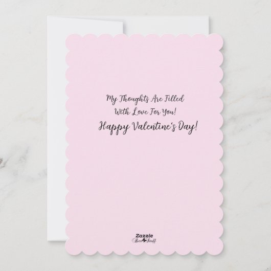 Cartes Pour Fêtes Annuelles Pensées remplies d'amour mignon cochon rose Valent (Dos)