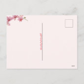 Cartes Pour Fêtes Annuelles Penser à vous Aquarelle Moth Rose Orchidées (Dos)