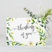 Cartes Pour Fêtes Annuelles penser à vous condoléances endeuillée perte aimée (Debout devant)