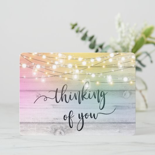 Cartes Pour Fêtes Annuelles penser à vous condoléances endeuillée perte aimée (Debout devant)