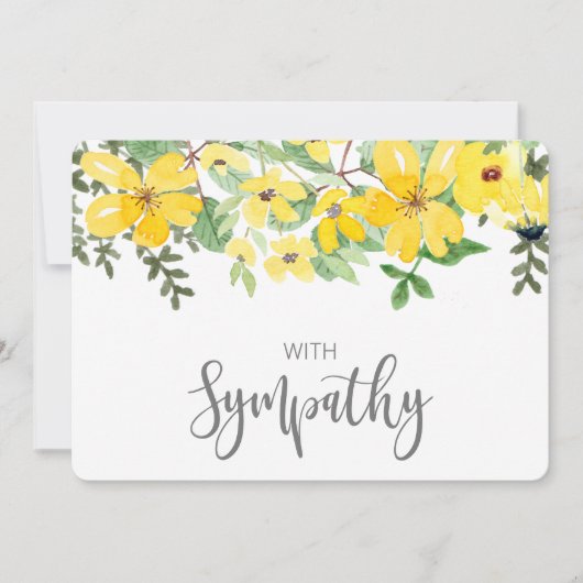 Cartes Pour Fêtes Annuelles penser à vous condoléances endeuillée perte aimée (Devant)