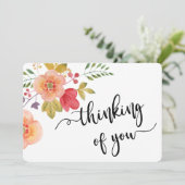 Cartes Pour Fêtes Annuelles penser à vous condoléances endeuillée perte aimée (Debout devant)