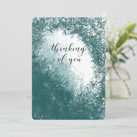 Cartes Pour Fêtes Annuelles penser à vous condoléances endeuillée perte aimée (Debout devant)