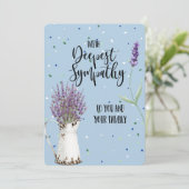 Cartes Pour Fêtes Annuelles penser à vous condoléances endeuillée perte aimée (Debout devant)