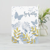 Cartes Pour Fêtes Annuelles penser à vous condoléances endeuillée perte aimée (Debout devant)