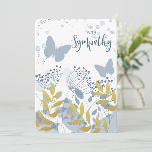 Cartes Pour Fêtes Annuelles penser à vous condoléances endeuillée perte aimée (Debout devant)