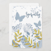 Cartes Pour Fêtes Annuelles penser à vous condoléances endeuillée perte aimée (Devant / Derrière)