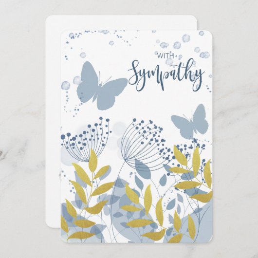 Cartes Pour Fêtes Annuelles penser à vous condoléances endeuillée perte aimée (Devant / Derrière)