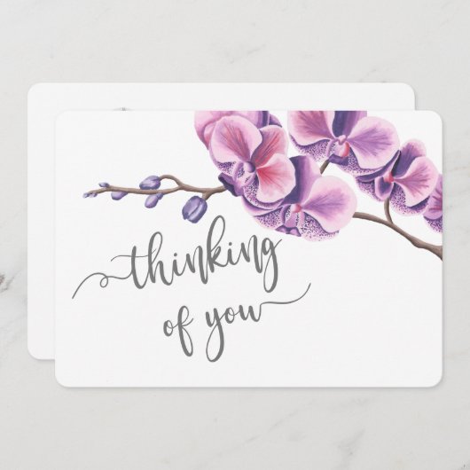 Cartes Pour Fêtes Annuelles penser à vous condoléances endeuillée perte aimée (Devant / Derrière)