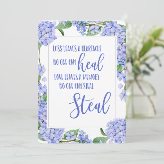 Cartes Pour Fêtes Annuelles penser à vous condoléances endeuillée perte aimée (Debout devant)