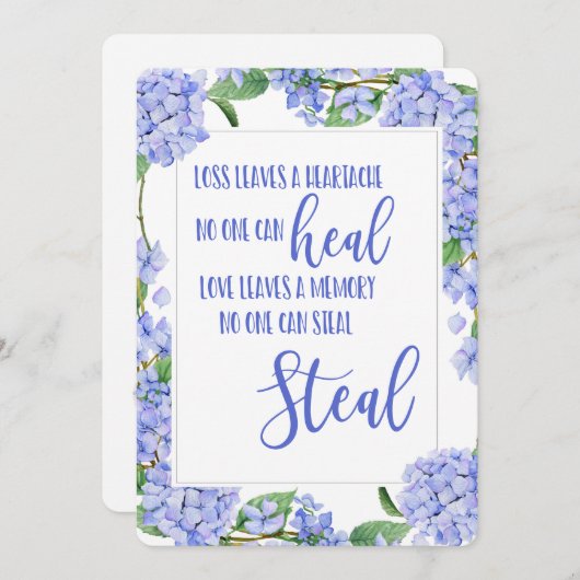 Cartes Pour Fêtes Annuelles penser à vous condoléances endeuillée perte aimée (Devant / Derrière)