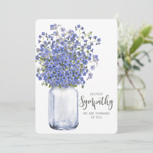 Cartes Pour Fêtes Annuelles penser à vous condoléances endeuillée perte aimée (Debout devant)