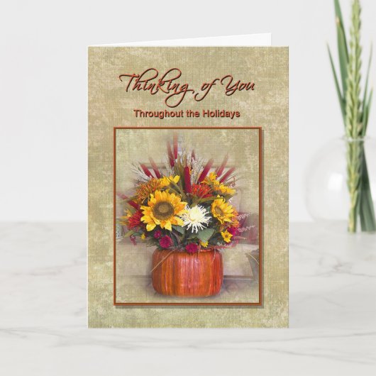 Cartes Pour Fêtes Annuelles Penser à vous tout au long des Fêtes (Devant)