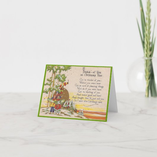 Cartes Pour Fêtes Annuelles Penser Noël (Devant)