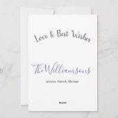 Cartes Pour Fêtes Annuelles Pensez à vous (Dos)