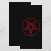 Cartes Pour Fêtes Annuelles Pentagram Red Devil (Devant / Derrière)