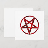 Cartes Pour Fêtes Annuelles Pentagram Red Devil (Devant / Derrière)