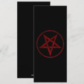 Cartes Pour Fêtes Annuelles Pentagram Red Devil (Devant / Derrière)