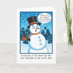 Cartes Pour Fêtes Annuelles Pénurie de charbon