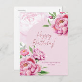 Cartes Pour Fêtes Annuelles Peony (Devant / Derrière)