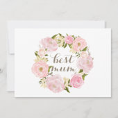 Cartes Pour Fêtes Annuelles Peony rose Wreath meilleure maman Joyeuse fête des (Devant)