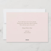 Cartes Pour Fêtes Annuelles Peony rose Wreath meilleure maman Joyeuse fête des (Dos)