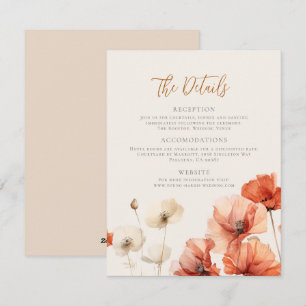Cartes Pour Fêtes Annuelles Pépites et Fleurs sauvages Les détails Mariage