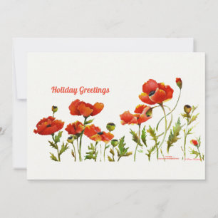 Cartes Pour Fêtes Annuelles Pépites Rouge dans une rangée aquarelle blanche ar