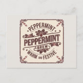 Cartes Pour Fêtes Annuelles Peppermint brew ajouter un message (Devant)