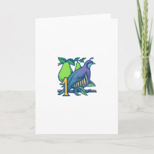 Cartes Pour Fêtes Annuelles Perdrix dans un poirier