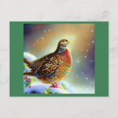Cartes Pour Fêtes Annuelles Perdrix de Noël 3 (Devant)