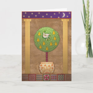 Cartes Pour Fêtes Annuelles Perdrix X009 dans un poirier