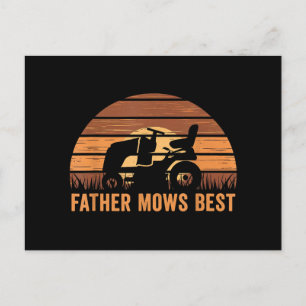 Cartes Pour Fêtes Annuelles Père Mows Meilleur soin de pelouse Papa Mowing Gar
