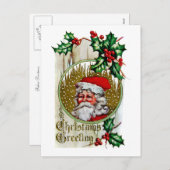 Cartes Pour Fêtes Annuelles Père Noël (Devant / Derrière)