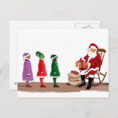 CARTES POUR FÊTES ANNUELLES PÈRE NOËL (Devant / Derrière)