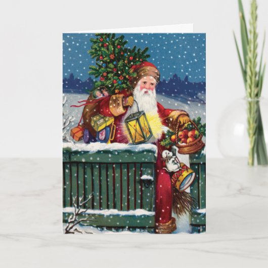 Cartes Pour Fêtes Annuelles Père Noël (Devant)