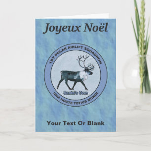 Cartes Pour Fêtes Annuelles Père Noël 1er Polar Airlift Sqdn - Subduit
