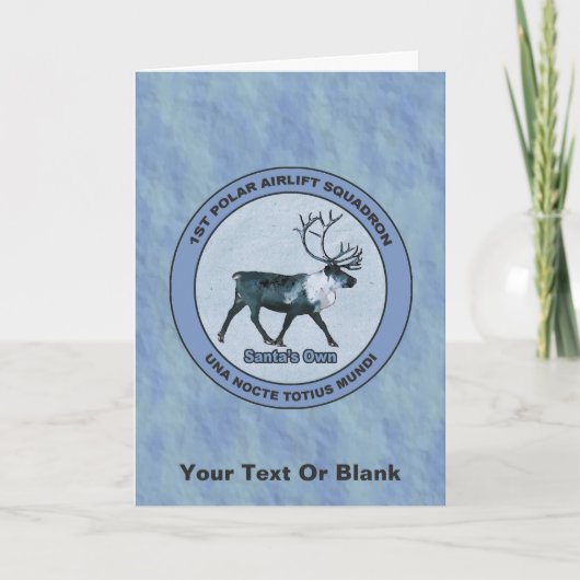 Cartes Pour Fêtes Annuelles Père Noël 1er Polar Airlift Sqdn - Subduit (Devant)