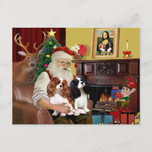 Cartes Pour Fêtes Annuelles père Noël 2 Rois Cavalier Charles