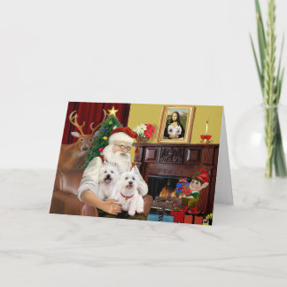 Cartes Pour Fêtes Annuelles Père Noël 2 Westies
