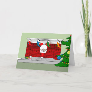 Cartes Pour Fêtes Annuelles Père Noël à la traîne