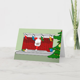 Cartes Pour Fêtes Annuelles Père Noël à la traîne